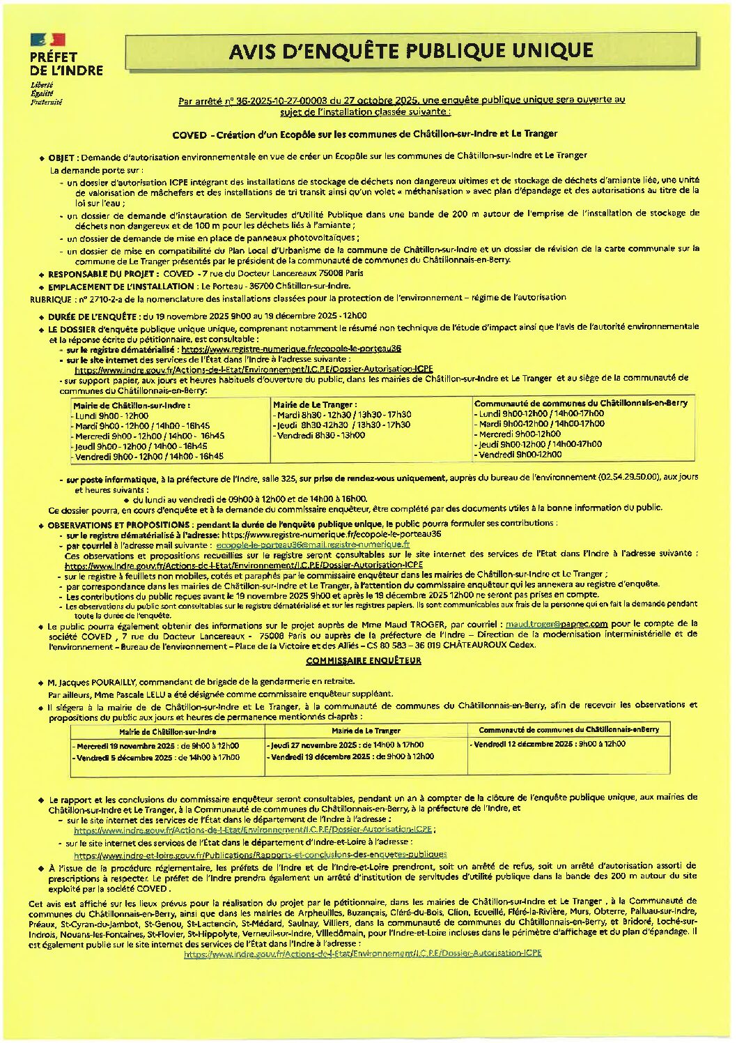 ENQUETE PUBLIQUE ECOPOLE 36